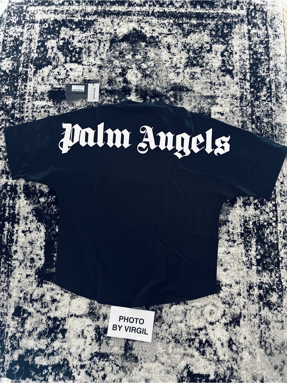 Palm Angels Oversized Back Gothic Logo T-shirt 100% Authentic NWT Medium